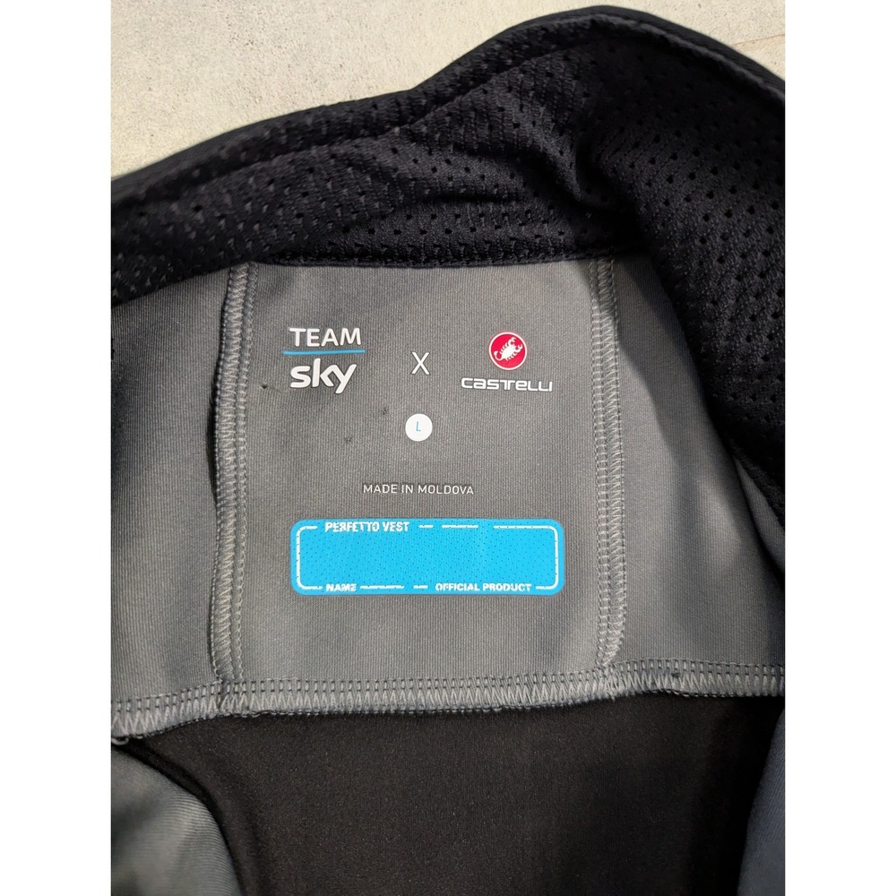 Castelli Perfetto Team Sky Cycling Vest Mens Large Black Gore Windstopper Gilet - Picture 4 of 13